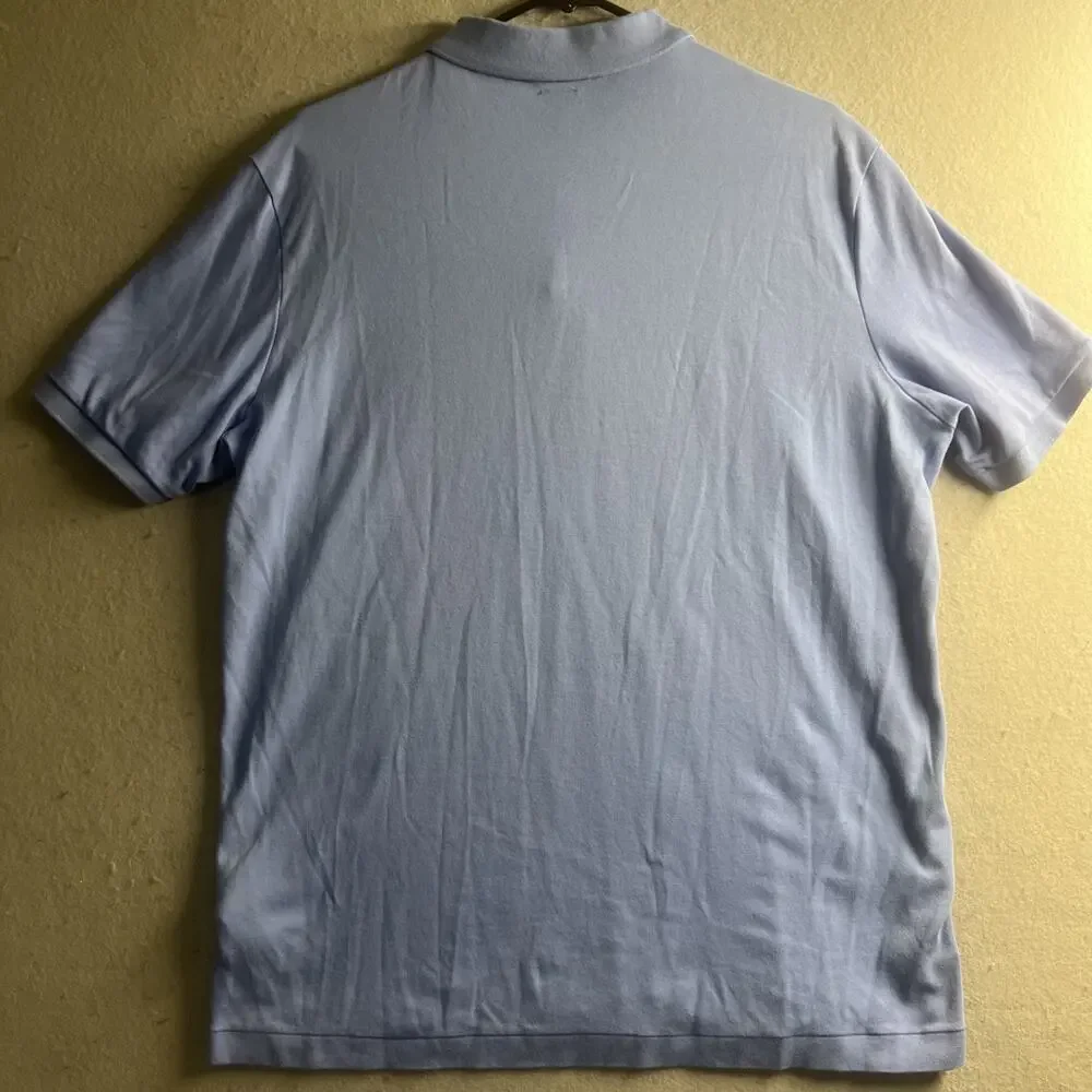 Ralph Lauren Shirt Mens Large Light Blue Golf Polo Flesh Pony Lightweight Summer